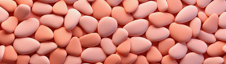 AI generative illustration of a pebbles pattern background in peach fuzz colorの素材