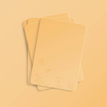stationery.scratch paper.beige paper sheets .grunge design.stack of old papers.vectorのイラスト素材