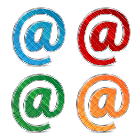 E-mail icon set isolated on a white background.colored icons email.signs for website design.vectorのイラスト素材