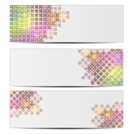 set of abstract backgrounds.abstract geometric background.design of colored rectangles.mosaic pattern.vectorのイラスト素材