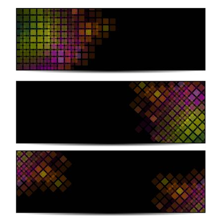 set of abstract backgrounds.abstract geometric background.design of colored rectangles.mosaic pattern.vectorのイラスト素材