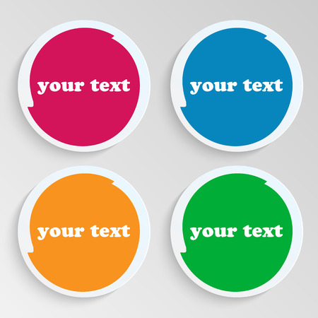 set of sheets of paper with bright spots.collection plates notes.stickers for posting information.vectorのイラスト素材