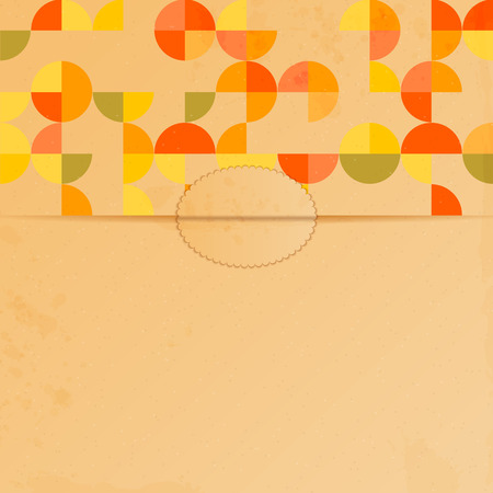 abstract background with a pattern of circles.blank sheet of paper with grunge effect decorated with colored circles.vectorのイラスト素材