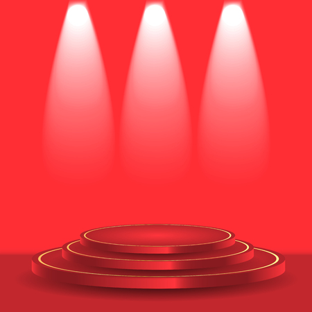 Scene illuminated by the rays of searchlightsのイラスト素材