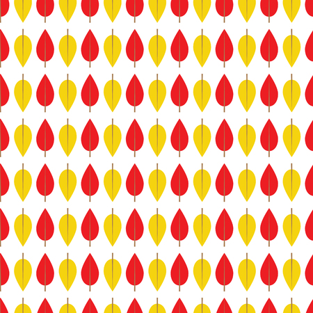 Pattern with red and yellow leaves  .Autumnのイラスト素材