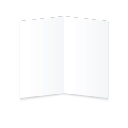 Empty paper booklet isolated on white background.Blank clean sheet with space for your designのイラスト素材