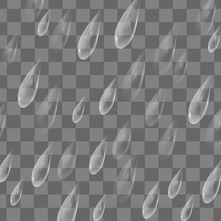 Background with rain drops.Transparent drops of rain on a plaid backgroundのイラスト素材