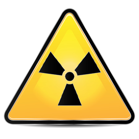 sign of radiation on a white backgroundのイラスト素材