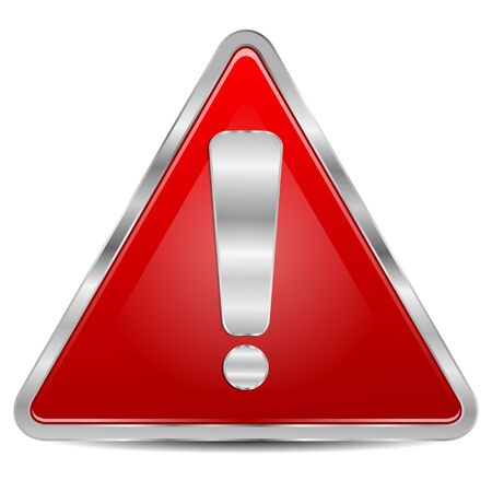 sign of danger  of red color on a white backgroundのイラスト素材
