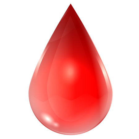 drop in red on a white backgroundのイラスト素材