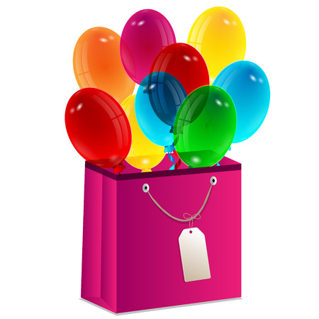 balloons are in a gift packageのイラスト素材