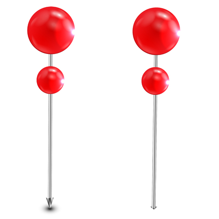 office needles are decorated by red ballsのイラスト素材