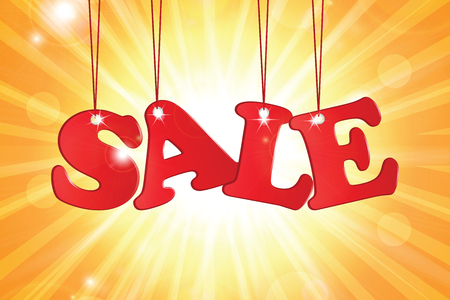 Sale summer banner.Business seasonal shopping concept, vectorのイラスト素材