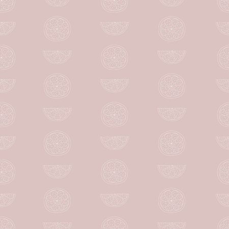 Hand drawn  seamless pattern with lemons, oranges, limes .Vector fruit illustration.Black and white  seamless pattern on white background .のイラスト素材