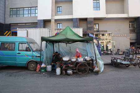 Working breakfast stallのeditorial素材