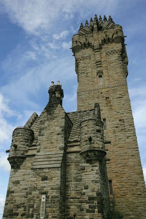 The William Wallace Monument in Scotland.の写真素材