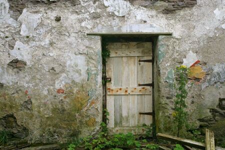 An old door to an old house in Ireland.の写真素材