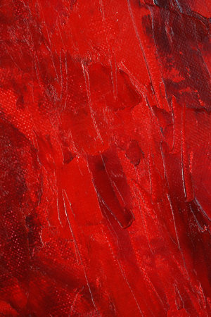 Abstract red oil painting - Image is a section of an abstract painting created by me.