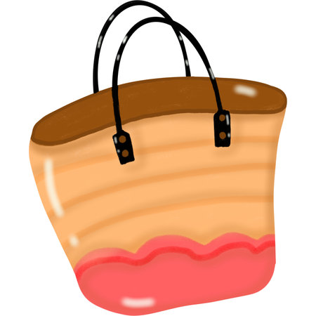 Beach bag isolated on a white background. Vector illustration. Eps 10.のイラスト素材