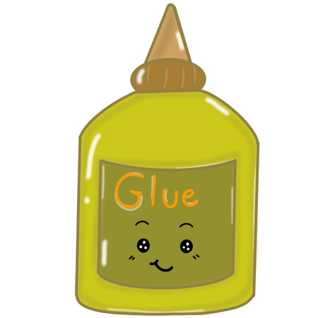 glue bottle illustrationのイラスト素材