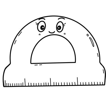 Purple cartoon ruler lineのイラスト素材