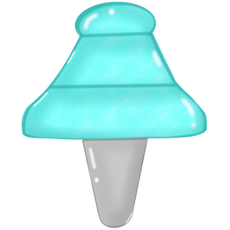 Blue ice cream cone isolated on white background. 3d render.のイラスト素材