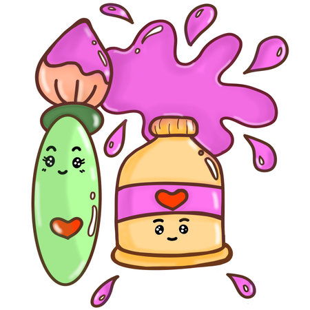Cute cartoon vector illustration of soap, shampoo, shower gel, shampoo, conditioner.のイラスト素材