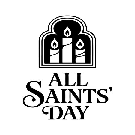 All Saints Day. Sticker for your design. Vector illustration.のイラスト素材
