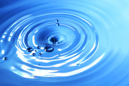 Ripples in water after drop fell into it