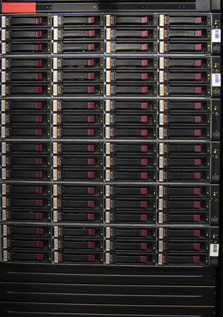 Hard disk array for a file server in a corporate computer networkの写真素材