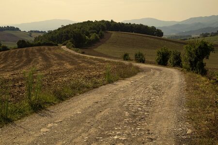 Rural landscape in Tuscany Italyの写真素材