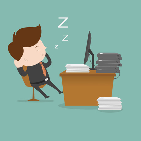 Lazy employee.のイラスト素材