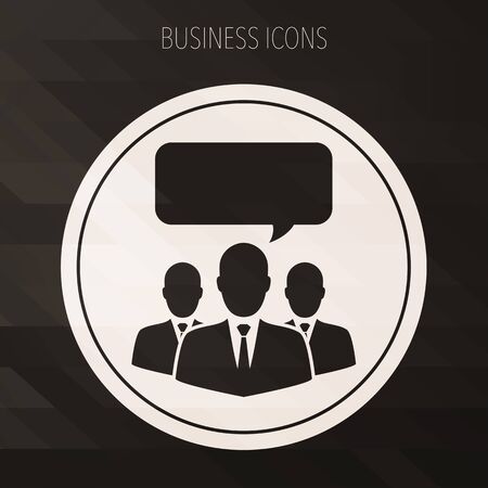 Business team icon with bubble talk,Vector EPS10.のイラスト素材