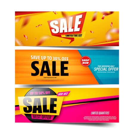 Sale banner template design.のイラスト素材