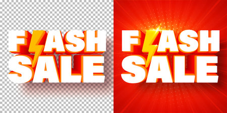 Flash sale banner template design for web or social media.のイラスト素材