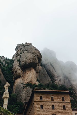 A view of a rocky mountainundefinedの写真素材