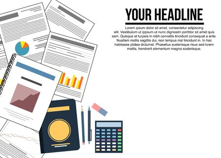 Office stationery and documents corporate banners designのイラスト素材
