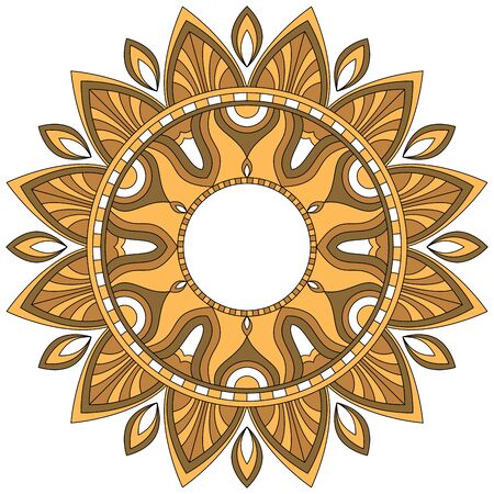 Classic golden ornamental mandala designのイラスト素材
