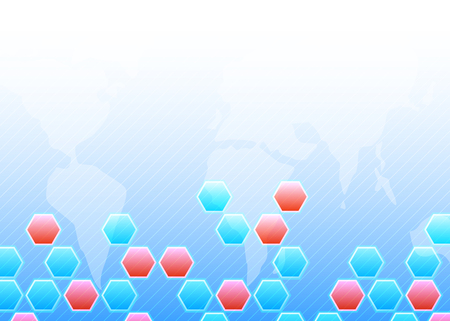 Abstract hexagonal shapes patternのイラスト素材