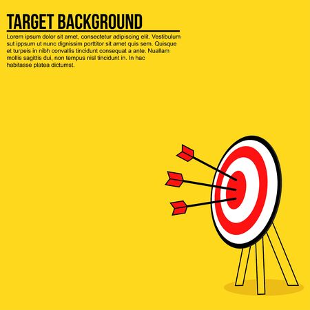 Arrows on a target board in minimalist style with copy spaceのイラスト素材