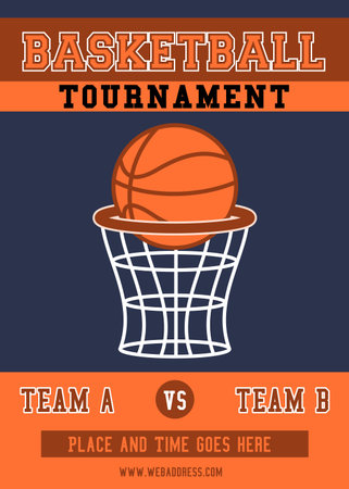 Basketball tournament template.のイラスト素材