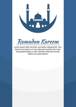 Simple Ramadan themed poster and flyer banner templateのイラスト素材