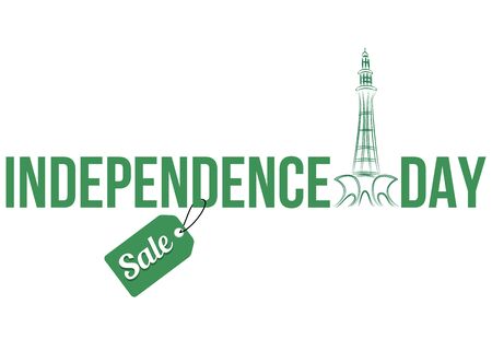 Pakistan Independence day sale bannerのイラスト素材