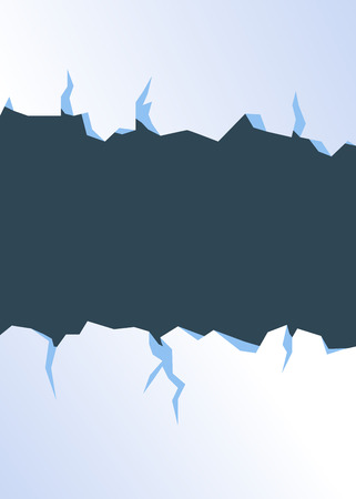 Cracked ice winter themed poster background.のイラスト素材