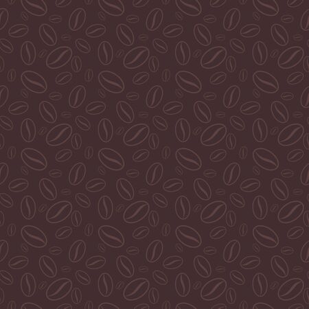 Coffee beans brown seamless patternのイラスト素材