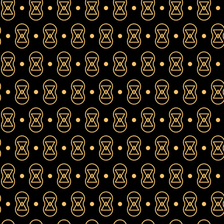 Black and gold geometric shapes luxury seamless patternのイラスト素材