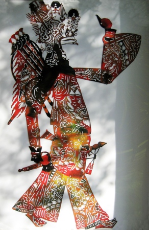 Shadow puppets in the Beijing Grand View Gardenのeditorial素材