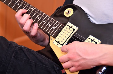 playing guitarの写真素材