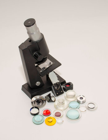 school microscopeの写真素材