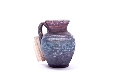 Souvenir old vase isolated on white backgroundの写真素材